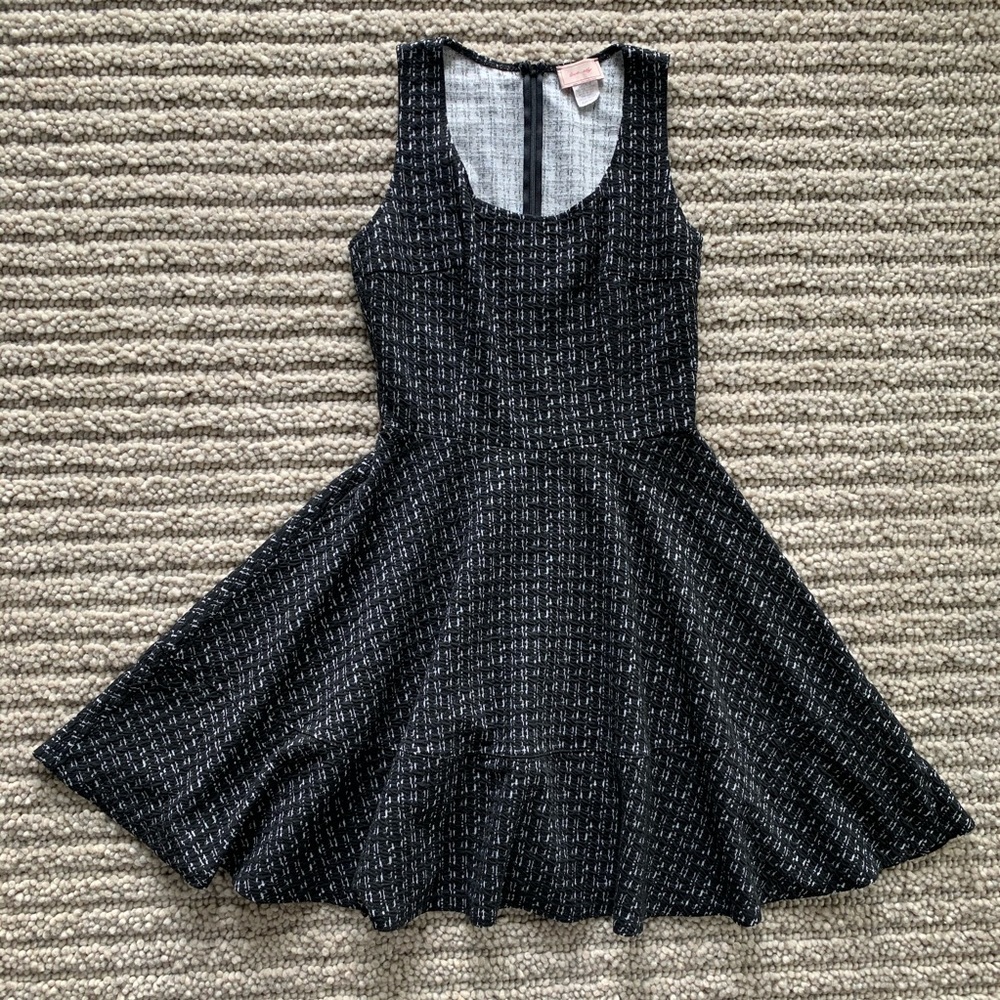 Black + White Speckled Dress